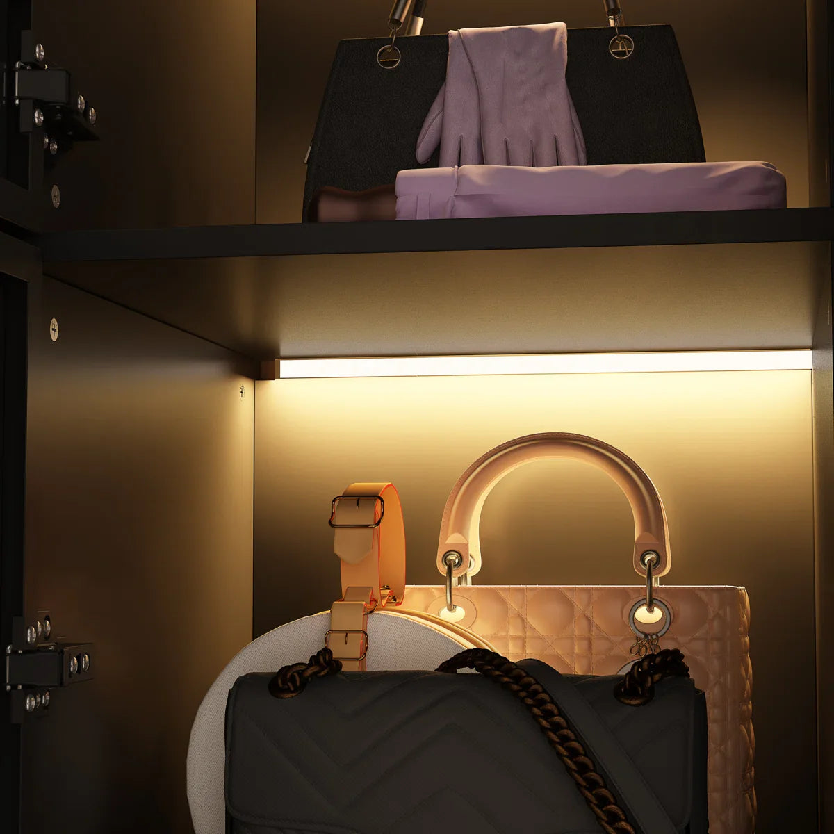 Modern 6-Door Wardrobe with Interior Lighting -Mr. Bed
