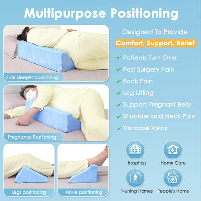 Side sleeping wedge pillow